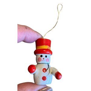 Wooden Snowman Ornament Toy‎ Christmas Ornament Classic